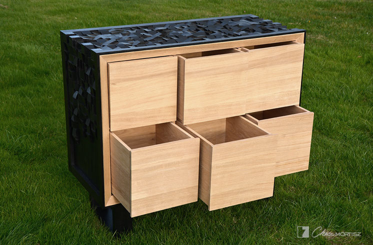 Handcafted Ebonised Oak Sideboard