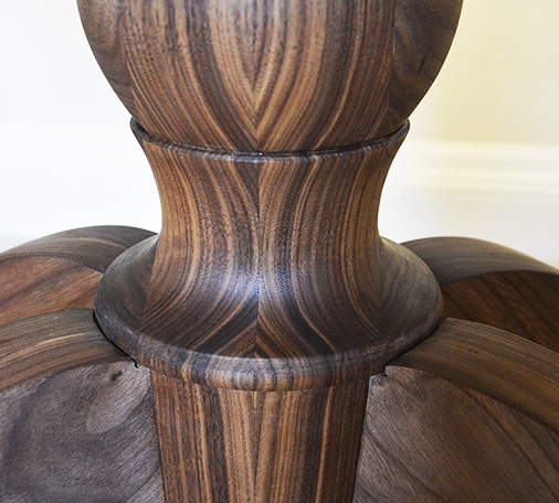 Turned pedestal base